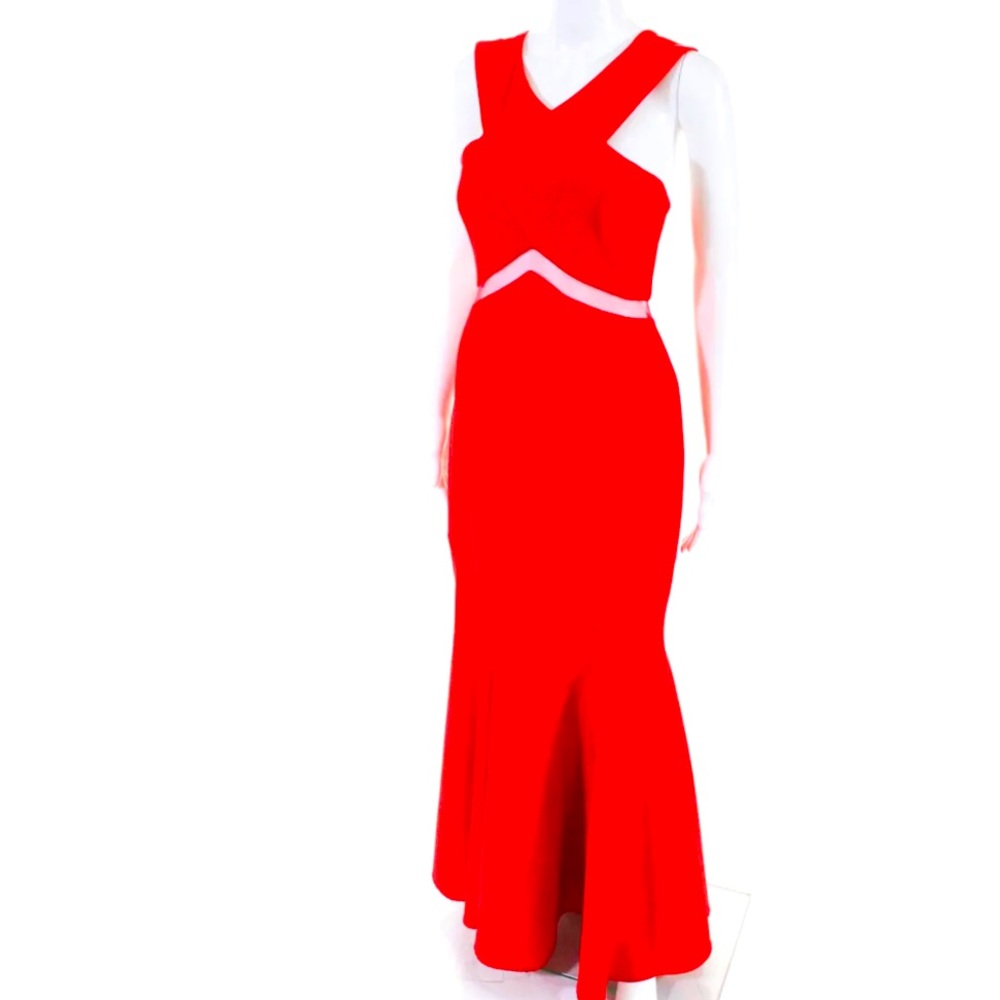 🔥🔥🔥MIGNON🔥🔥🔥CHEVRON SHEATH GOWN🔥🔥🔥